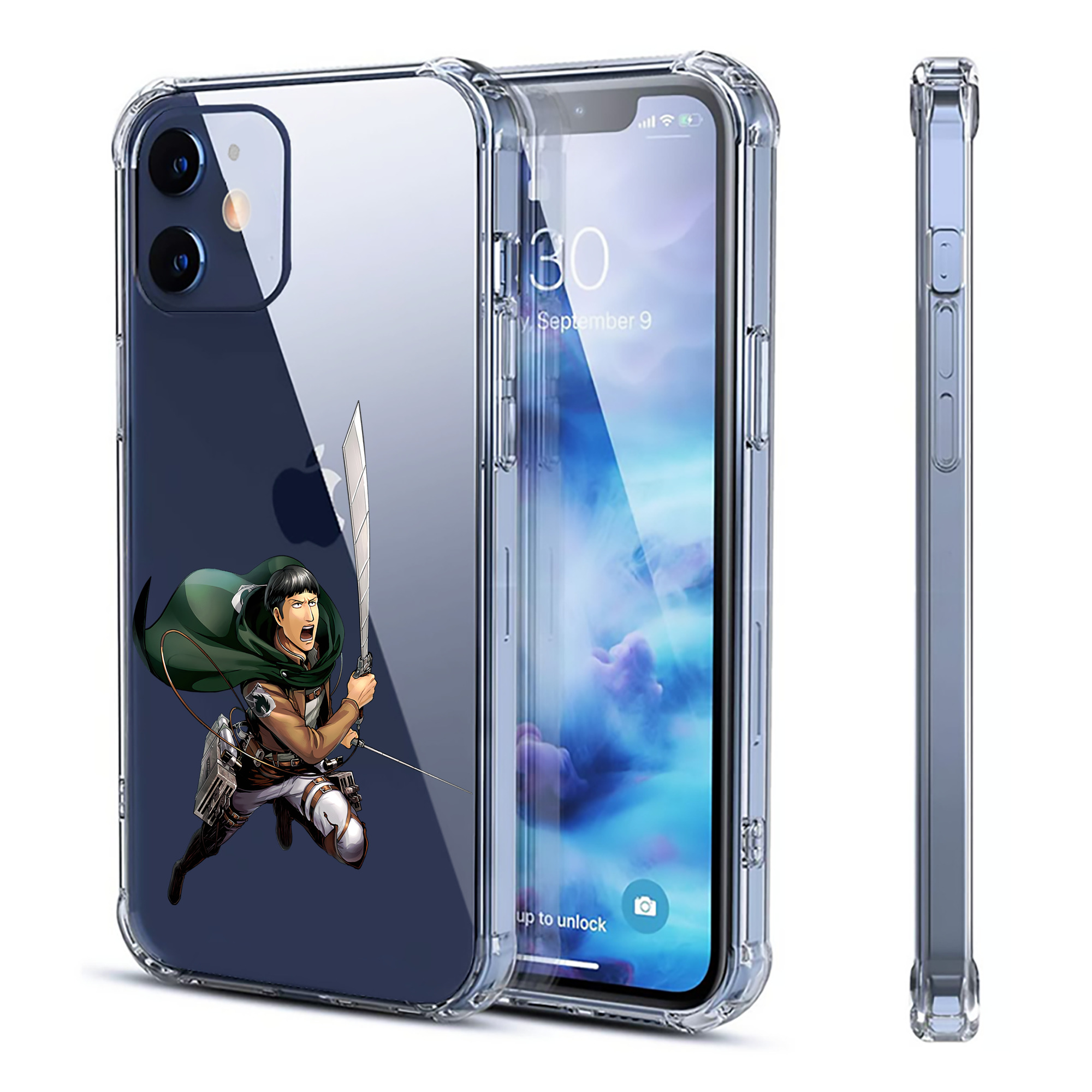 （画像用） 進撃の巨人 Attack on Titan 【iPhone 12シリーズ対応】透明スマホケース（クリアソフトケース）
